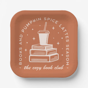 Assiettes En Carton Saison d'épices des livres et des Citrouilles