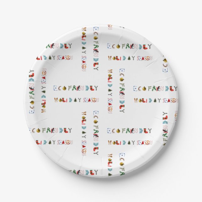 Assiettes En Carton Saison des vacances amicale d'Eco d'amusement (Devant)