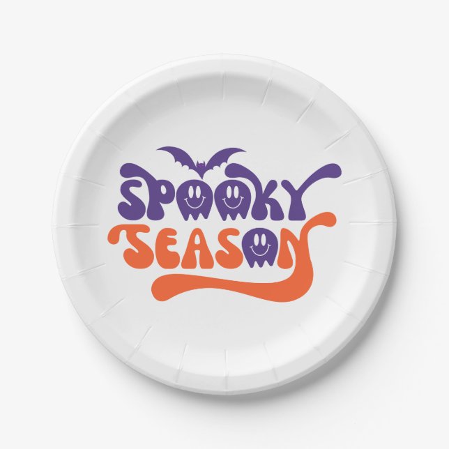 Assiettes En Carton Saison éffrayante Halloween (Devant)