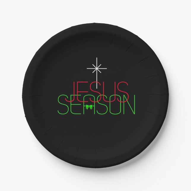 Assiettes En Carton Saison Jésus (Devant)