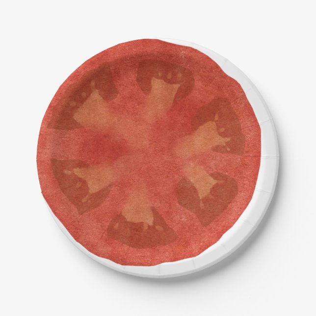 Assiettes En Carton Salade fraîche de tomate (Devant)