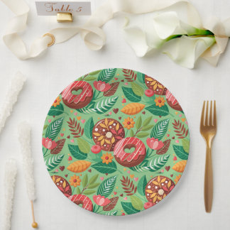 Assiettes En Carton Salle de classe Saint-Valentin Fleur de beigne Per