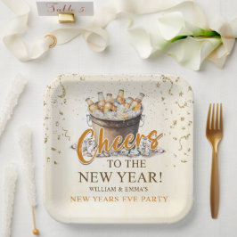 Assiettes En Carton Salutations à la fête du Nouvel An