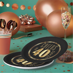Assiettes En Carton Salutations jusqu'à 40 ans