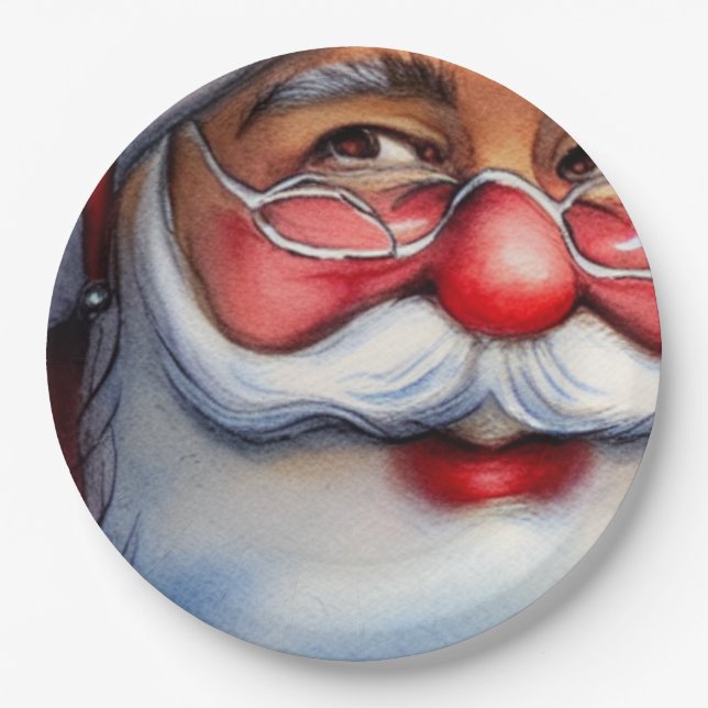 Assiettes En Carton Santa Claus (Devant)
