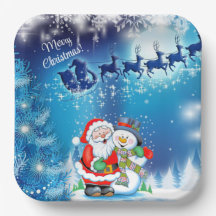 Santa Claus Christmas Eve Reindeer Snowman Papier