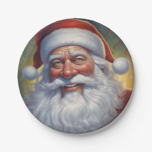 Assiettes En Carton Santa Clause Joyeux Noël Bonne année