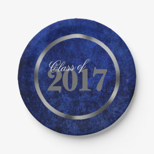 Assiettes En Carton Sapphire Grad Blue Royal Cobalt Azure Année