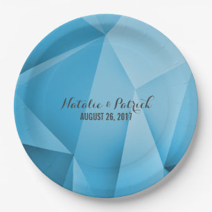 Assiettes En Carton Sapphire Jewel Tons Mariage Plaques en papier