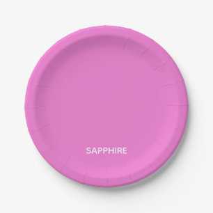 Assiettes En Carton Sapphire pink colour