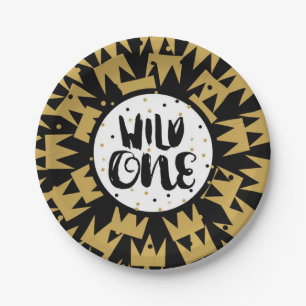 Assiettes En Carton Sauvage Roi des Choses Couronne 1er Anniversaire