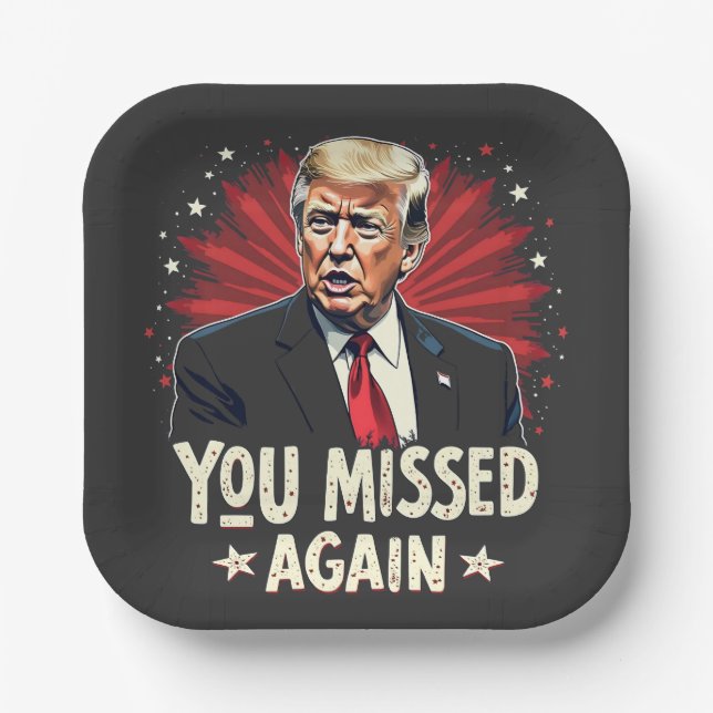 Assiettes En Carton Sauvez les animaux de compagnie Trump Election (Recto)