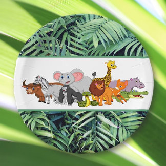 Assiettes En Carton Sauvons ! Enfant Jungle Animal Anniversaire Plaque