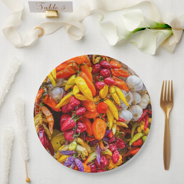 Assiettes En Carton Saveurs méditerranéennes (Mariage)