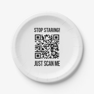 Assiettes En Carton Scan Me QR Code : Choisissez la gentillesse chaque
