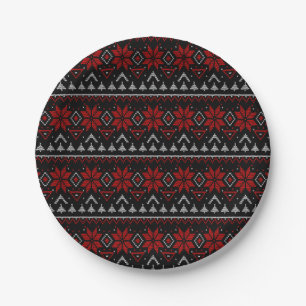 Assiettes En Carton Scandinave, tricot