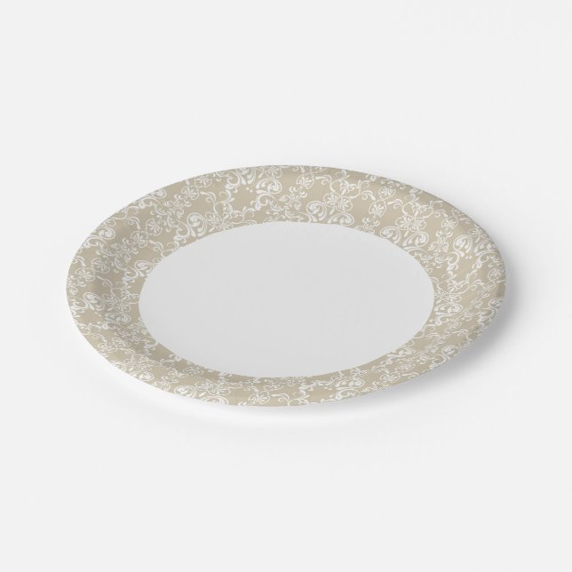 Assiettes En Carton Schéma floral 4 (Angle)