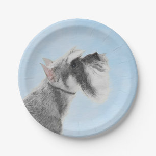 Assiettes En Carton Schnauzer (géant, standard) 2 peignant - art de