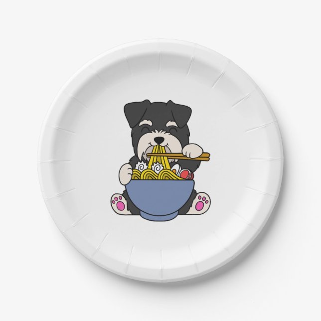 Assiettes En Carton Schnauzer Rahmen (Devant)