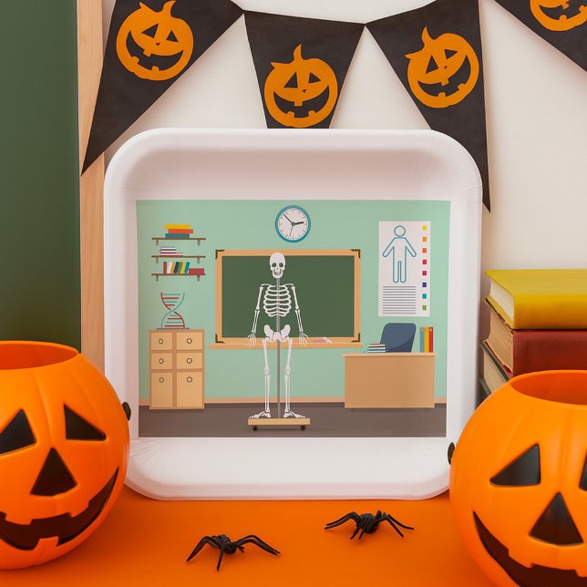 Assiettes En Carton Science Class Skeleton (Créateur téléchargé)