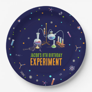 Assiettes En Carton Science Invitations d'anniversaire