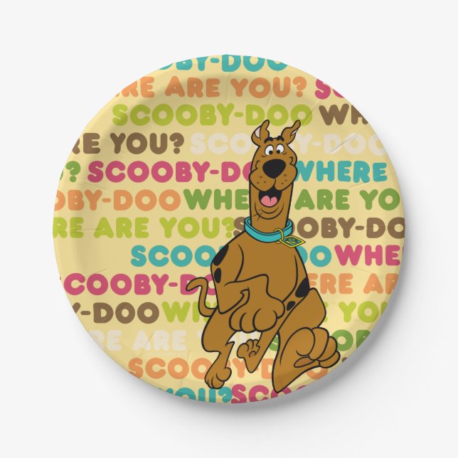 Assiettes En Carton Scooby-Doo Coureur "Où Es-Tu ?" (Devant)