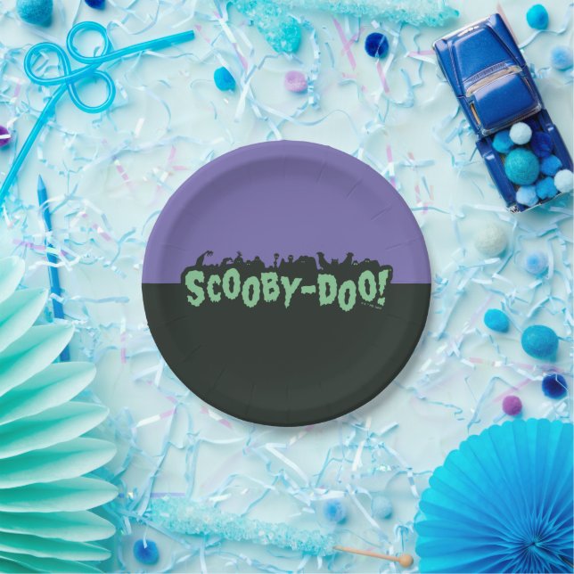 Assiettes En Carton Scooby-Doo ! Logo Monster Silhouette (Fête)