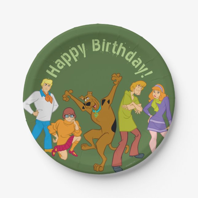 Assiettes En Carton Scooby-Doo Mystery Inc. Gang entier (Devant)
