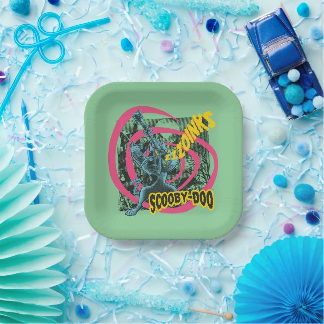 Assiettes En Carton Scooby-Doo Zoinks Punk Guitare Graphisme (Fête)