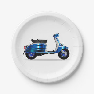 Assiettes En Carton Scooter des années 60
