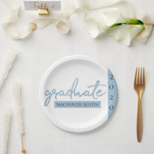 Assiettes En Carton Script Bleu clair Brosse à oeufs Robin