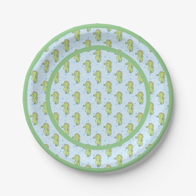 Assiettes En Carton Seahorse (Devant)