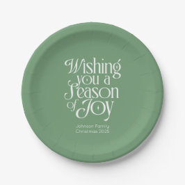 Assiettes En Carton Season of Joy Holiday Plates Personalized