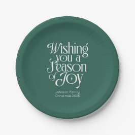 Assiettes En Carton Season of Joy Holiday Plates Personalized