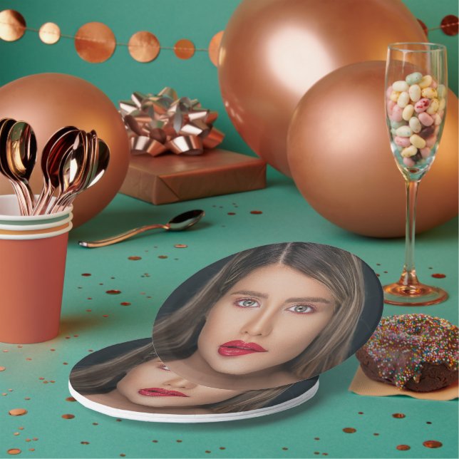 Assiettes En Carton Selfie Visage Funny Personnalisé (Multi)