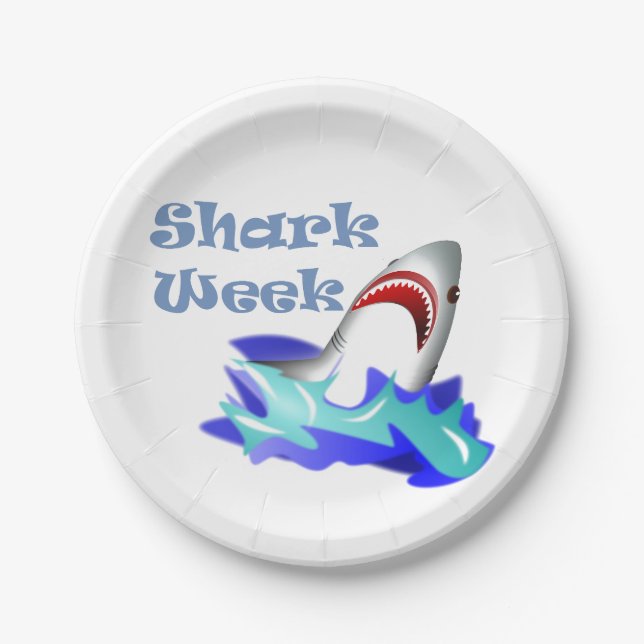 Assiettes En Carton Semaine du requin (Devant)