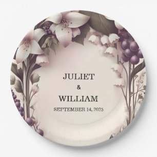 Assiettes En Carton Semences Ferme rurale Bois Fruit Vignoble Mariage