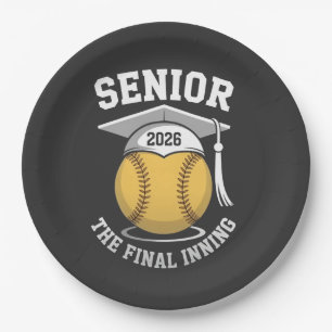 Assiettes En Carton Senior The Final Inning 2026 Softball Graduation