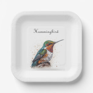 Assiettes En Carton Serenade de colibri bijoux, coutume