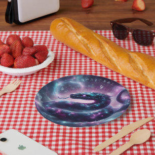 Assiettes En Carton Serpent Cosmique Zodiaque Galaxie Astrologie