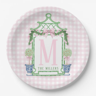 Assiettes En Carton Serre preppée avec En vichy rose