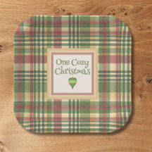 Serviettes de Noël à carreaux cosy