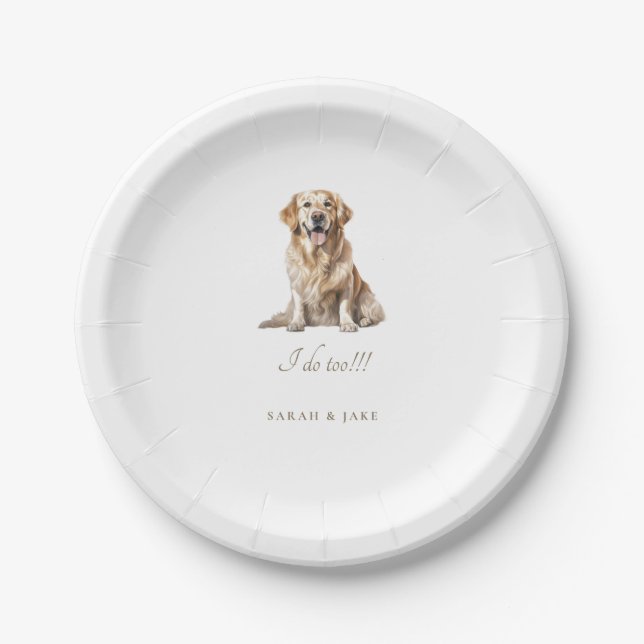 Assiettes En Carton Serviettes Mariage pour animaux domestiques person (Devant)