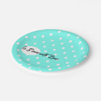 Assiettes En Carton Servir Avec Amour Pastel Polka Plaque Papier Pot