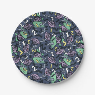 Assiettes En Carton Sésame Sésame   Count von Count Doodle Motif