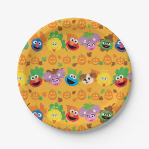 Assiettes En Carton Sesame Street Autumn quitte Motif