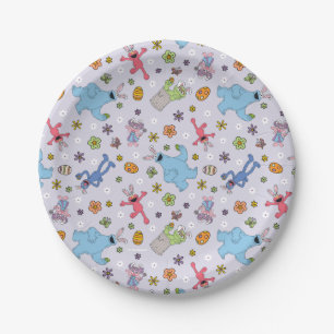 Assiettes En Carton Sesame Street Bunny Motif