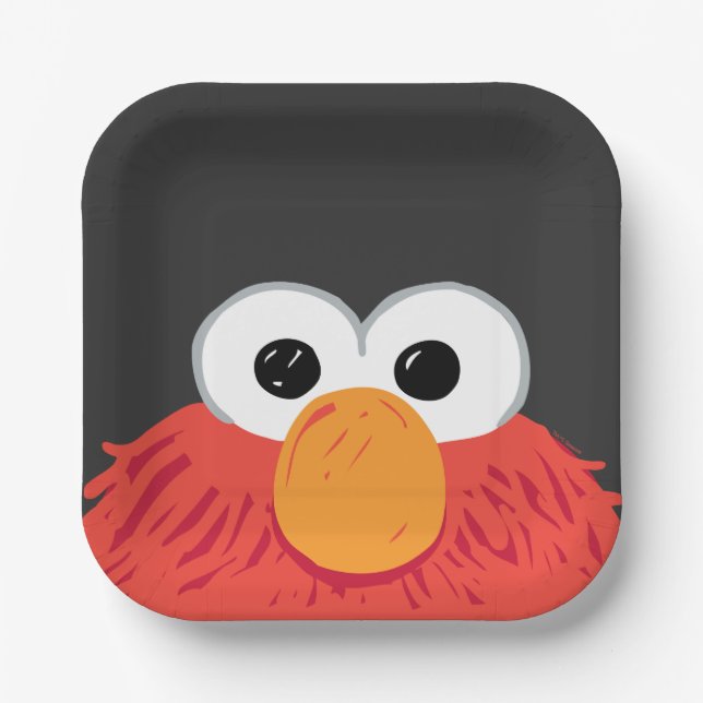 Assiettes En Carton Sesame Street | Elmo Big Face (Recto)