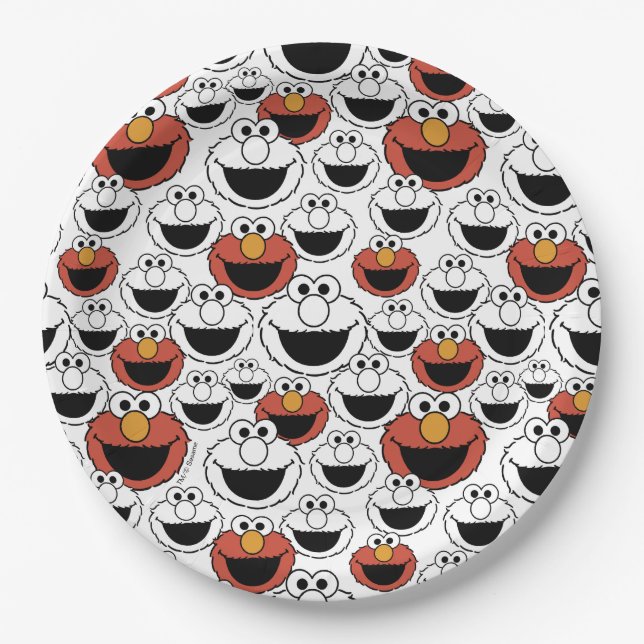 Assiettes En Carton Sesame Street | Elmo - First Birthday Paper Plates (Devant)