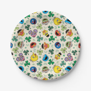 Assiettes En Carton Sesame Street St. Patrick's Day Motif